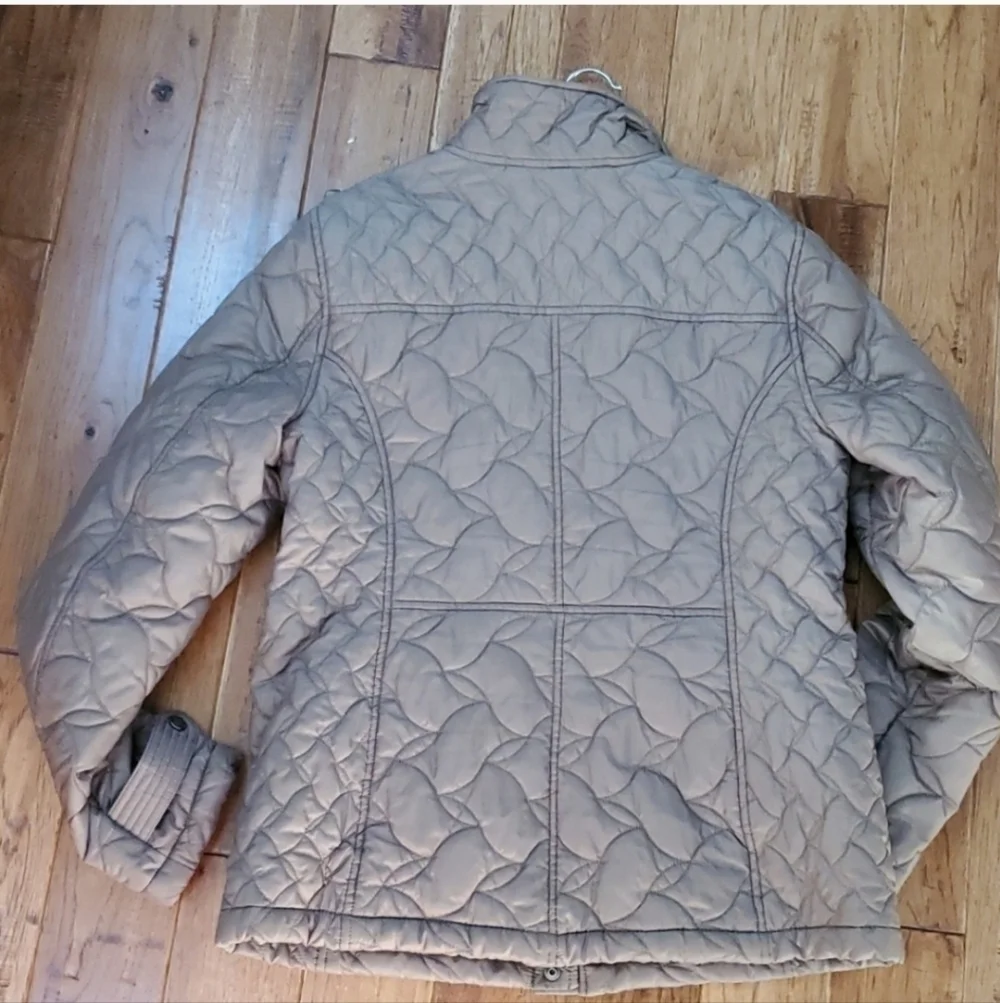 Lands End green quilted barn jacket